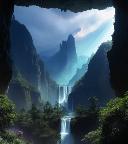 A Magnificent Galactic Landscape. - Free AI Photo Generator - starryai