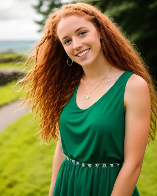Beautiful Young Irish Girl AI Photo Generator Starryai
