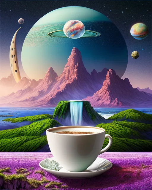 Giant Coffee Cup // magical Photoshop composite by