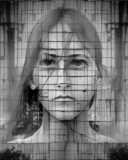 Sadness a photo, dystopian, double - AI Photo Generator - starryai