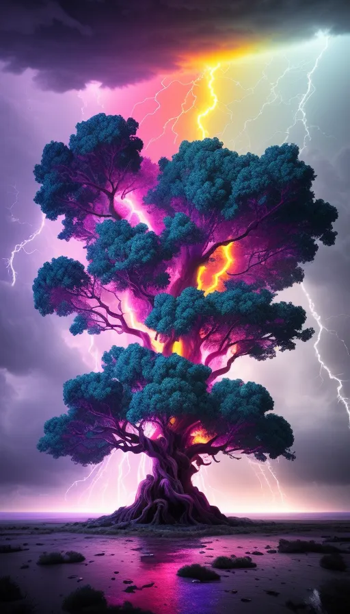 extremely Complex RAINBOW storm - Free AI Photo Generator - starryai