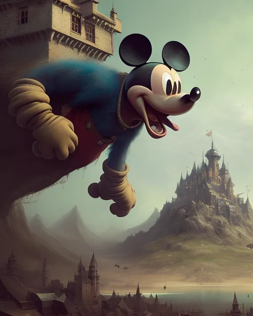 Monster Micky Mouse Mickey Mouse as a monster next - Free AI Photo Generator - starryai