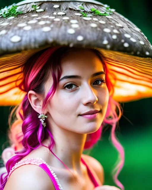 Mushroom fairy, hyper realistic, - Free AI Photo Generator - starryai