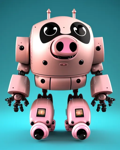 Pig Block Bot Pig Bot - Free AI Photo Generator - starryai