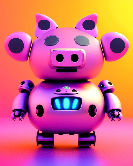 Pig Block Bot Pig Bot - Free AI Photo Generator - starryai