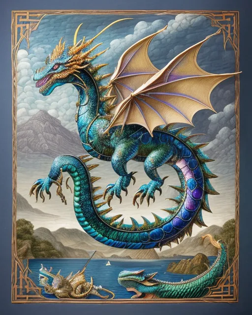 Adonna Khare super detailed,big dragon - AI Photo Generator - starryai