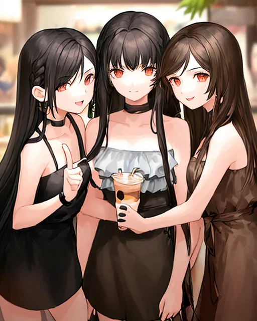 Just getting some boba tea with my besties!