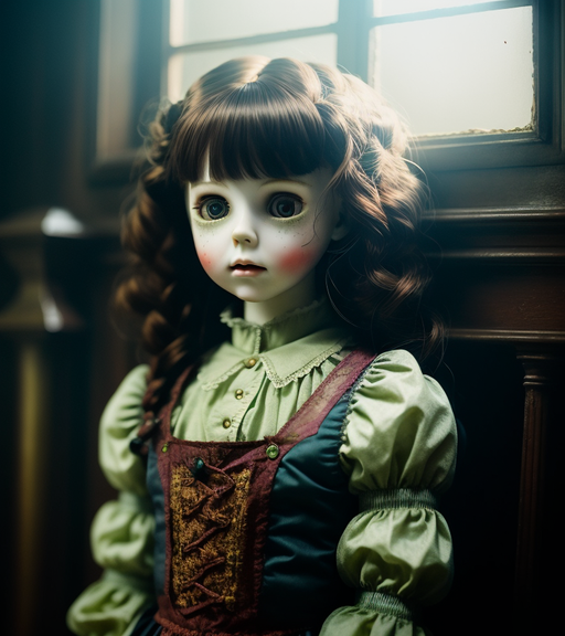 Creepy haunted dolls 2/2 - AI Photo Generator - starryai