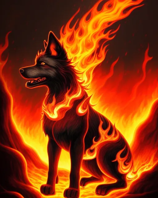 Top More Than 128 Anime Fire Wolf Ineteachers