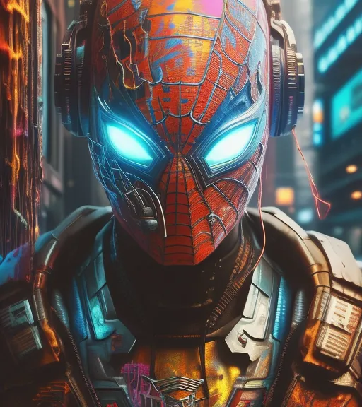 Hyper Detailed 4K Spiderman Face Graphic · Creative Fabrica