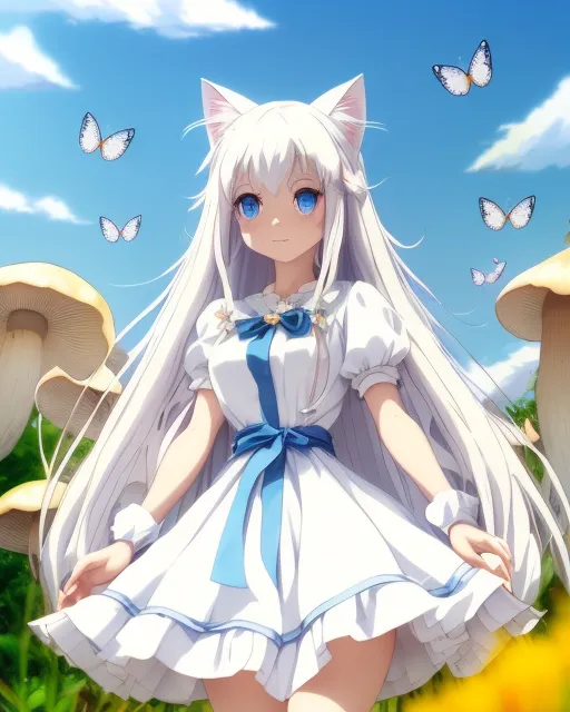 Anime cat girl - AI Photo Generator - starryai