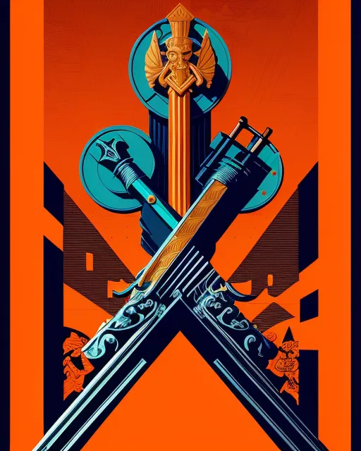 The Fasces Axe, johan grenier, victo ngai, hyper detailed, james jean, dan mumford, kilian eng, hyperrealism, futurism