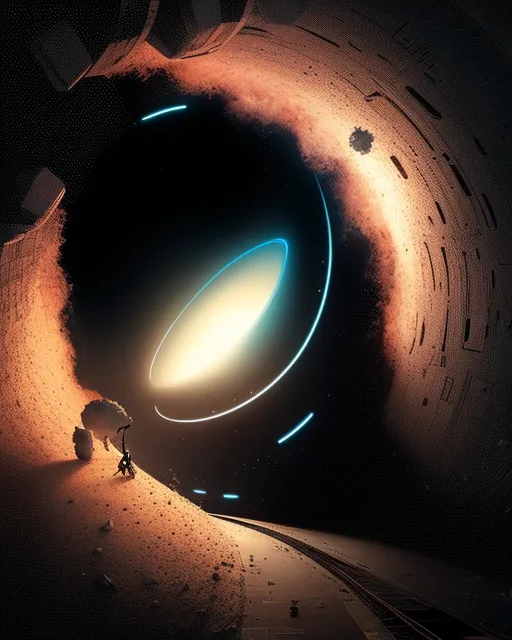 Journey through a black hole - Free AI Photo Generator - starryai