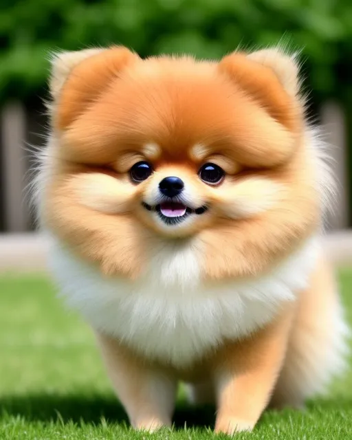 A cute fluffy pomerainan