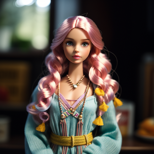 A hippie barbie doll