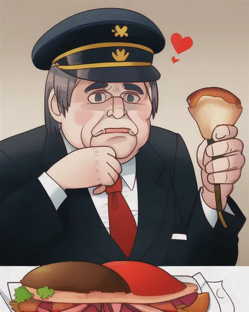 Helmut Kohl eats a Kebap