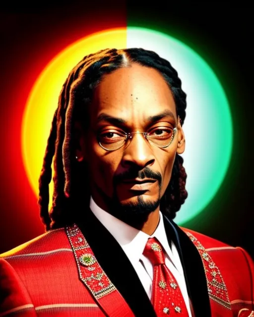 Snoop dogg a scary demon behind him , - AI Photo Generator - starryai