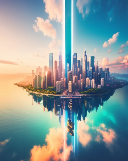 Surreal Cityscapes! City clouds, - Free AI Photo Generator - starryai
