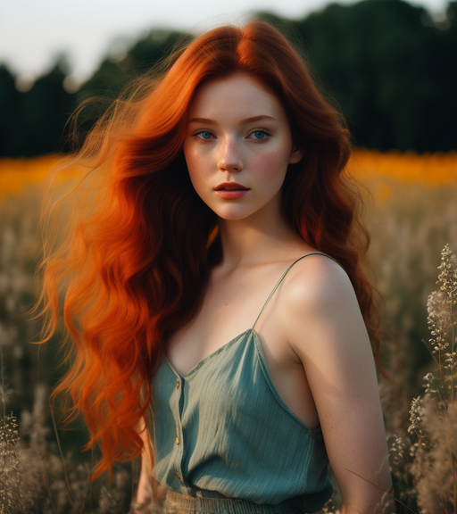 A Beautiful Redhead Ai Photo Generator Starryai 