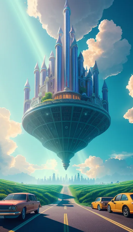 Surreal Cityscapes! City clouds, - Free AI Photo Generator - starryai