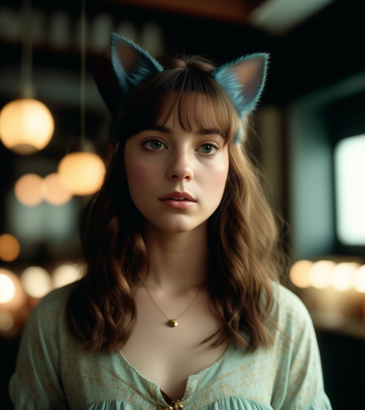Woman cat ears - Free AI Photo Generator - starryai