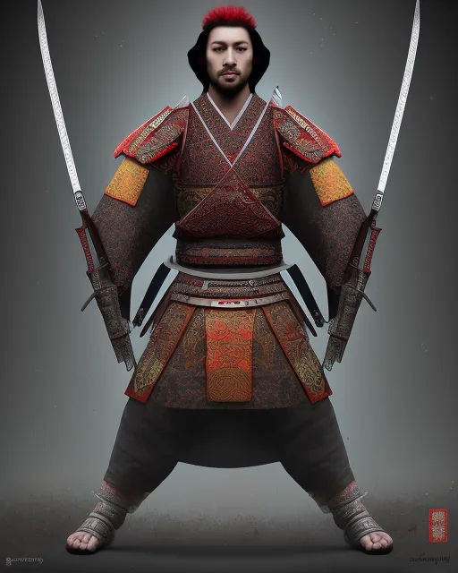 Samurai with sword in Edo