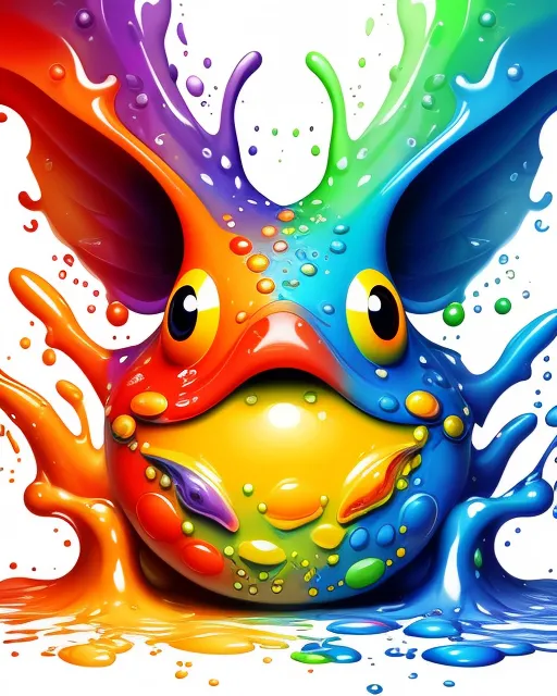 splash art, a liquid hatchhog face 8k - AI Photo Generator - starryai