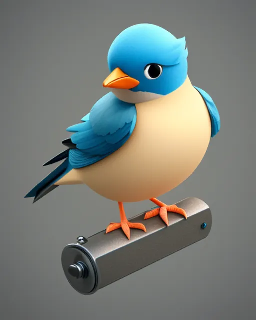 Twitter Bird 3D Model