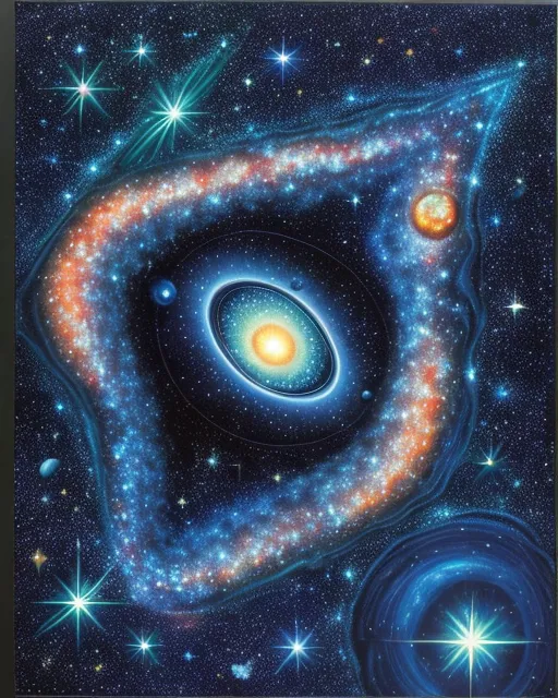 Galaxy, stars, Nebula, Cosmos, planets, moons, comets, universe, black hole, fantasy, space, beautiful fantasy landscape,  realistic and natural,  cosmic sky,  detailed full-color,  nature,  hd photography,  fantasy by john stephens,  galen rowell,  david muench,  james mccarthy,  hirō isono,  realistic surrealism,  elements by nasa,  magical,  detailed,  alien plants,  hyperrealism, astral, galactic, cosmic, realism