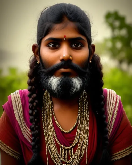 Bearded Indian girl