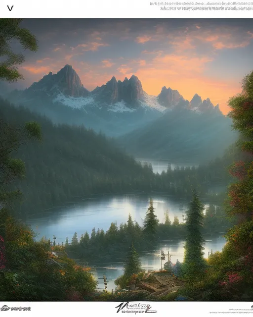 Rainy Mountain View - Free AI Photo Generator - starryai
