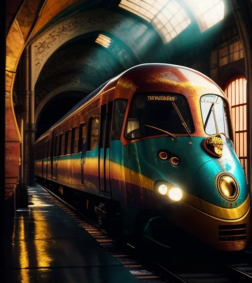 Magic Train, Wonderful Travel, - Free AI Photo Generator - starryai