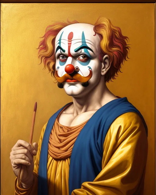 Ancient Greek Philosopher Clown - AI Photo Generator - starryai