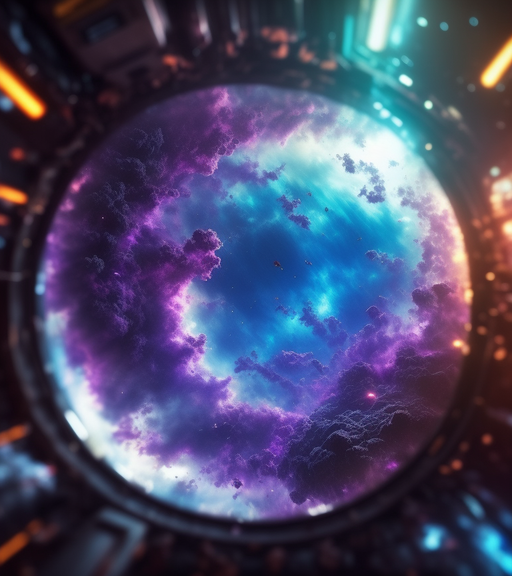 Swirling colorful universe inside - Free AI Photo Generator - starryai