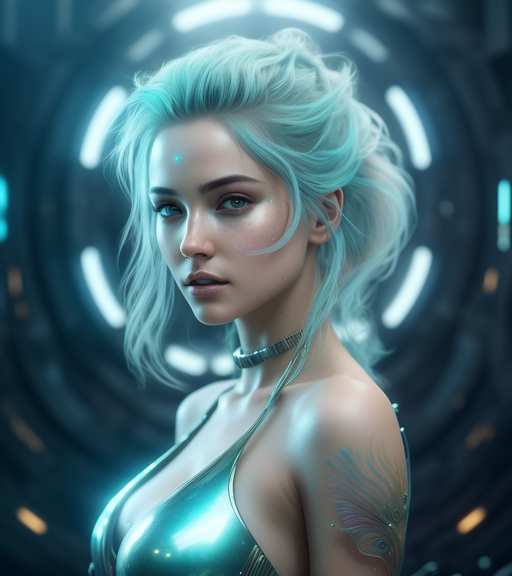 AI Art: 2D Girl in cyberpunk reality by @JkWW 💜🐖