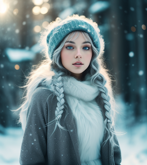 Snow Girl ️ - AI Photo Generator - starryai