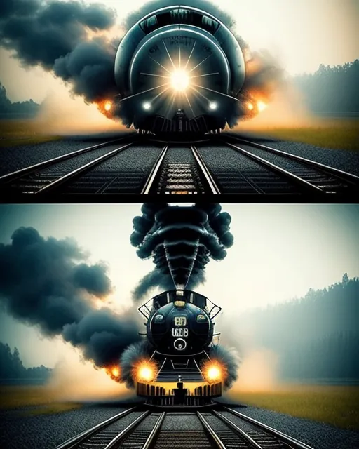 Trains jet engines, SFX - Free AI Photo Generator - starryai