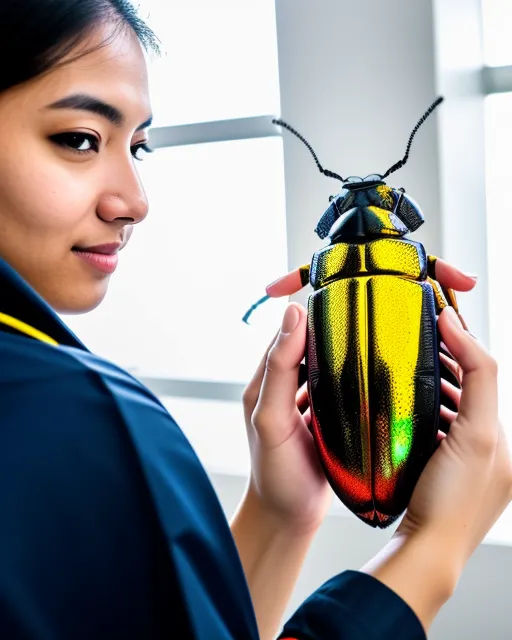 A shiny human-sized beetle as a - Free AI Photo Generator - starryai
