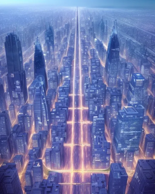 , infinity a city - Free AI Photo Generator - starryai