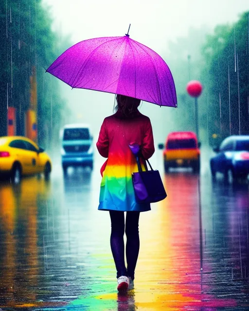 Colorful rainy day