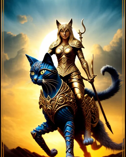 Freya Riding Wolf Norse Goddess Freya riding evil - Free AI Photo Generator - starryai