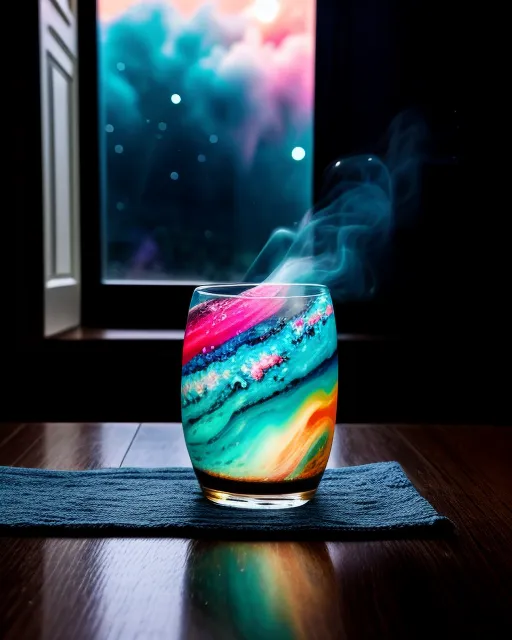 Swirling colorful universe inside a - AI Photo Generator - starryai