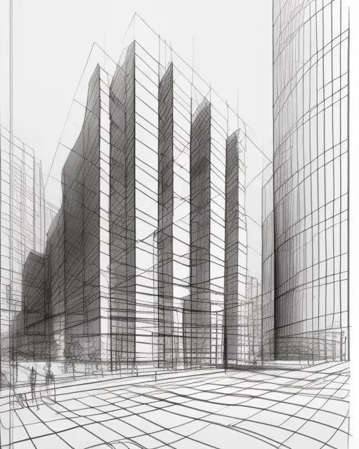 , croquis architecture, city - Free AI Photo Generator - starryai