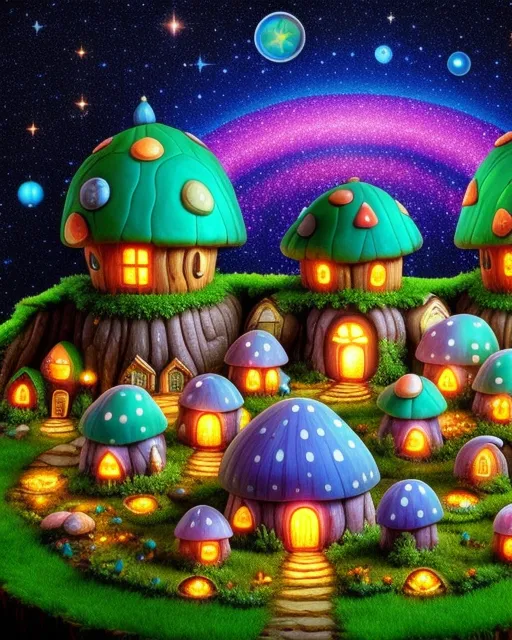 Mushroom planet - Free AI Photo Generator - starryai