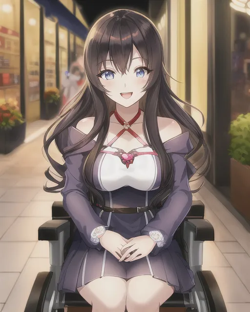 Anime girl a wheelchair - AI Photo Generator - starryai