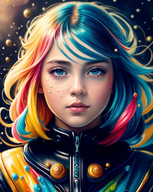 AI Art Generator: anime girl in scifi power armor