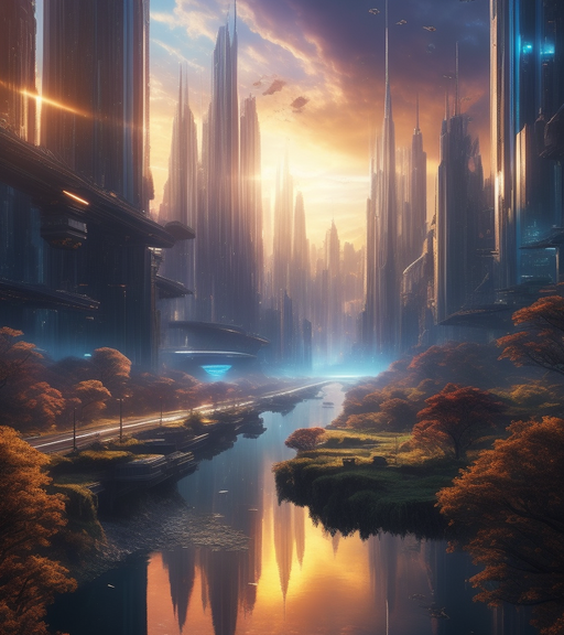 Planet city, mountains, beautiful - Free AI Photo Generator - starryai