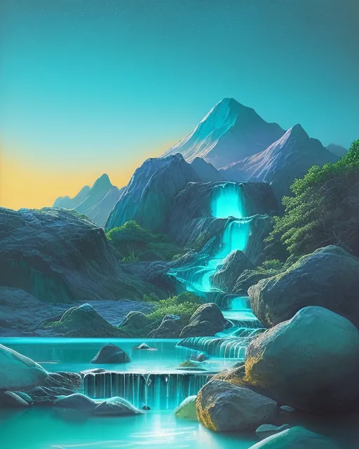 Alien World Waterfall