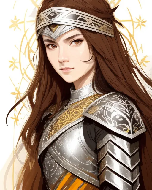 A female warrior wearing armor, - Free AI Photo Generator - starryai