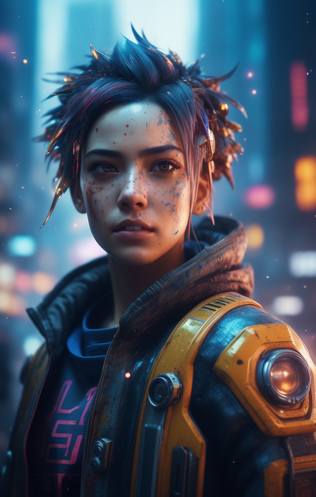 Cyberpunk portrait - Free AI Photo Generator - starryai